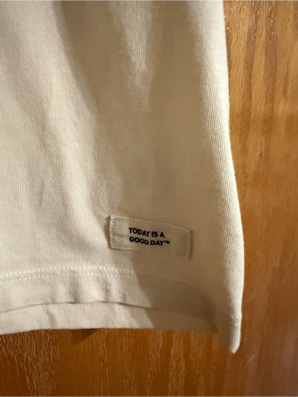 Life Is Good Cream Short Sleeve Tee with 'Today Is A Good Day' Patch
